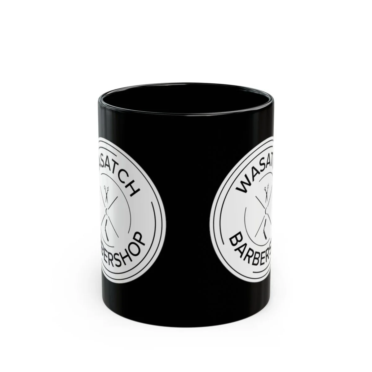 Wasatch Barber Shop Logo Mug - Black  Wasatch Barbershop
