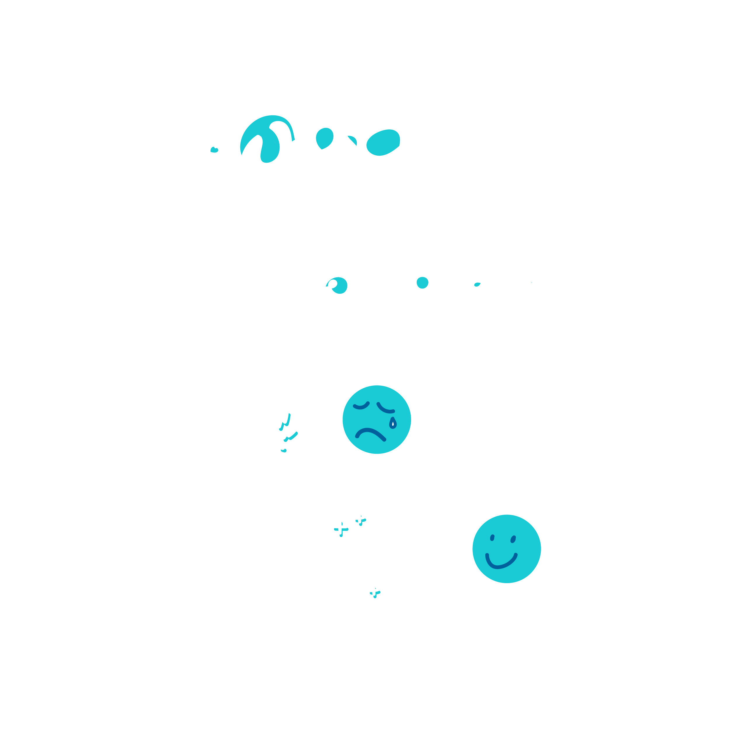 Line Illustration of Speech Bubbles for Behavioral Health and Physical Therapy