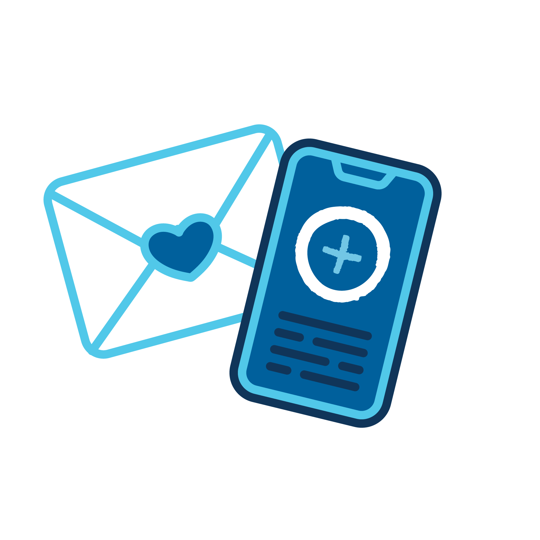 Letter and Cell Phone Icon