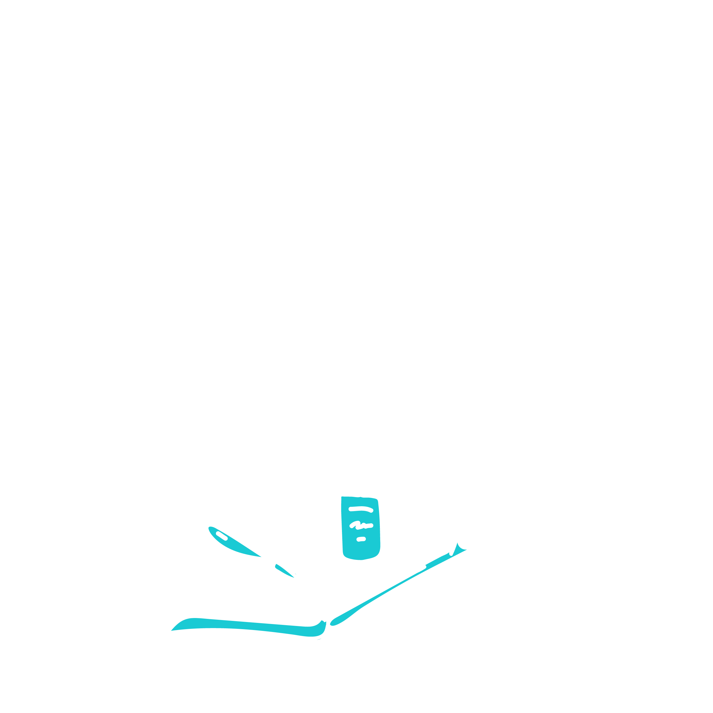 Line Illustration of Social Worker with Notebook