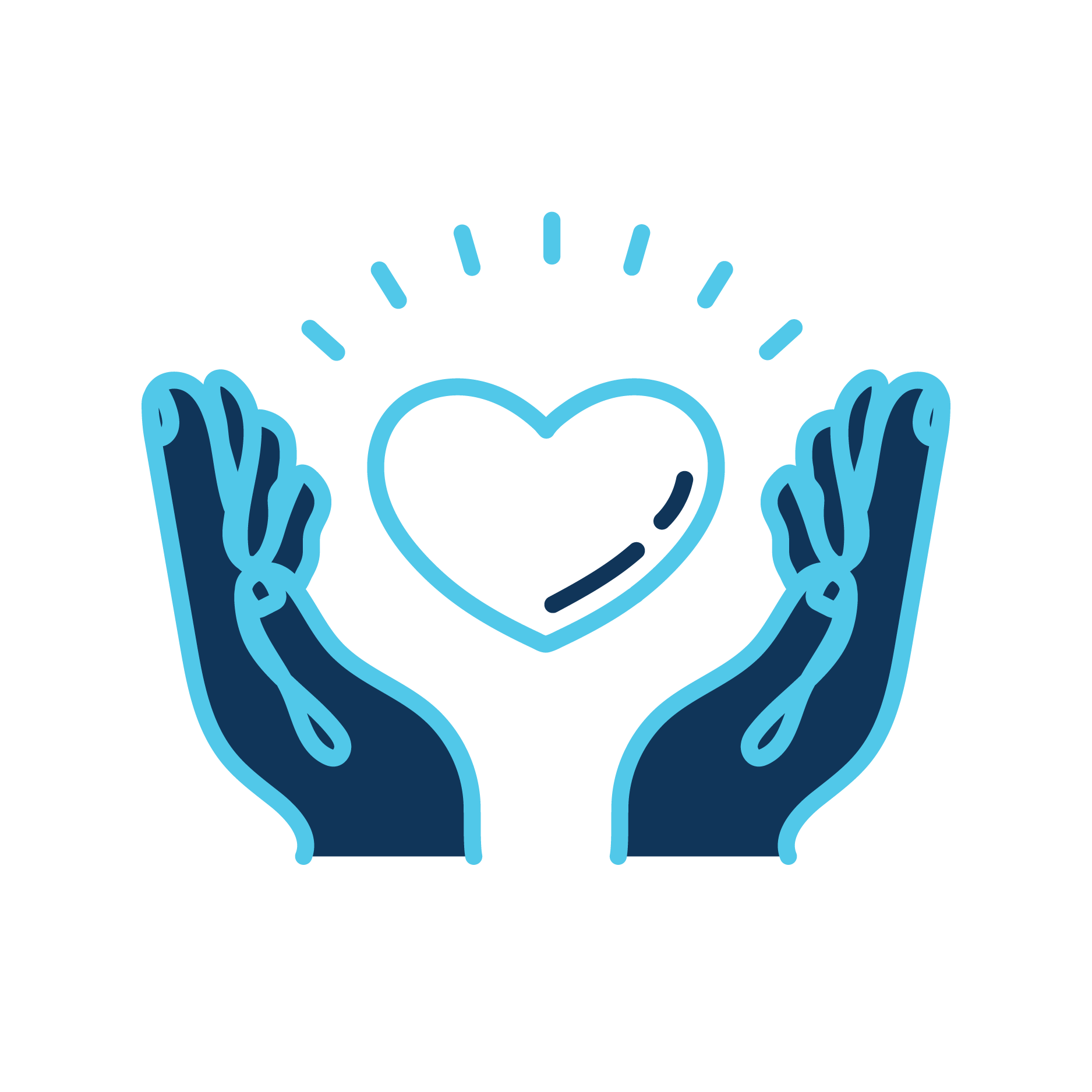 Hands Uplifting Heart Icon