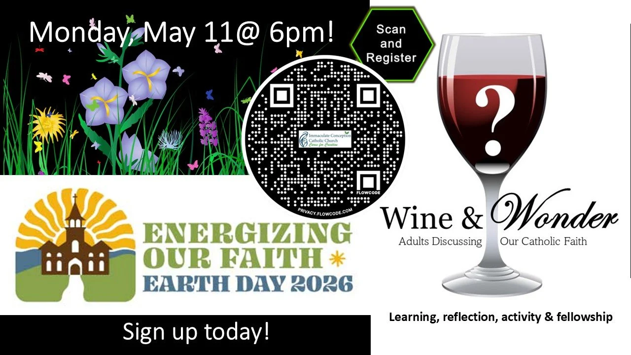 The one-hour program includes prayers, readings, individual reflections, small group discussion questions, a short video, and a suggested advocacy activity. It's free! Just scan the QR code to register, and bring a beverage and/or a light snack to sh