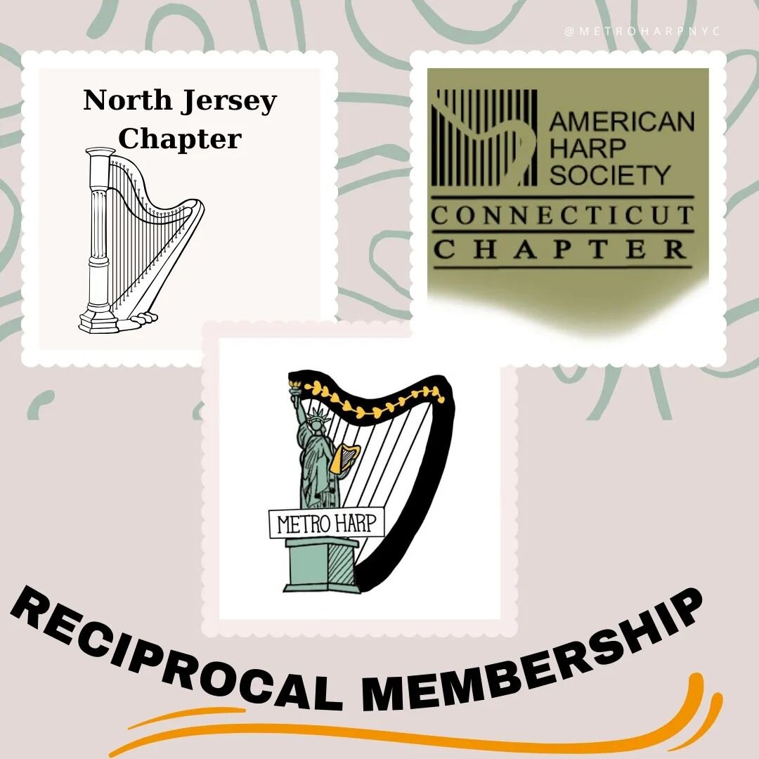 Are you a @ct_ahs member or North Jersey Chapter member? Consider joining MetroHarp through our reciprocal membership program for only $5! This will give you all the access of regular membership including an invitation to perform in our Harp Ensemble