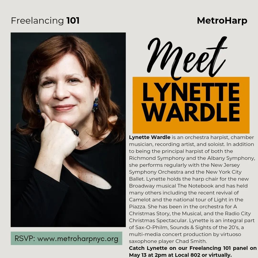 Next up! Lynette Wardle is an orchestra harpist, chamber musician, recording artist, and soloist. She has been recognized for her &ldquo;refined tone production and spot-on rhythmic sense.&rdquo; In addition to being the principal harpist of both the