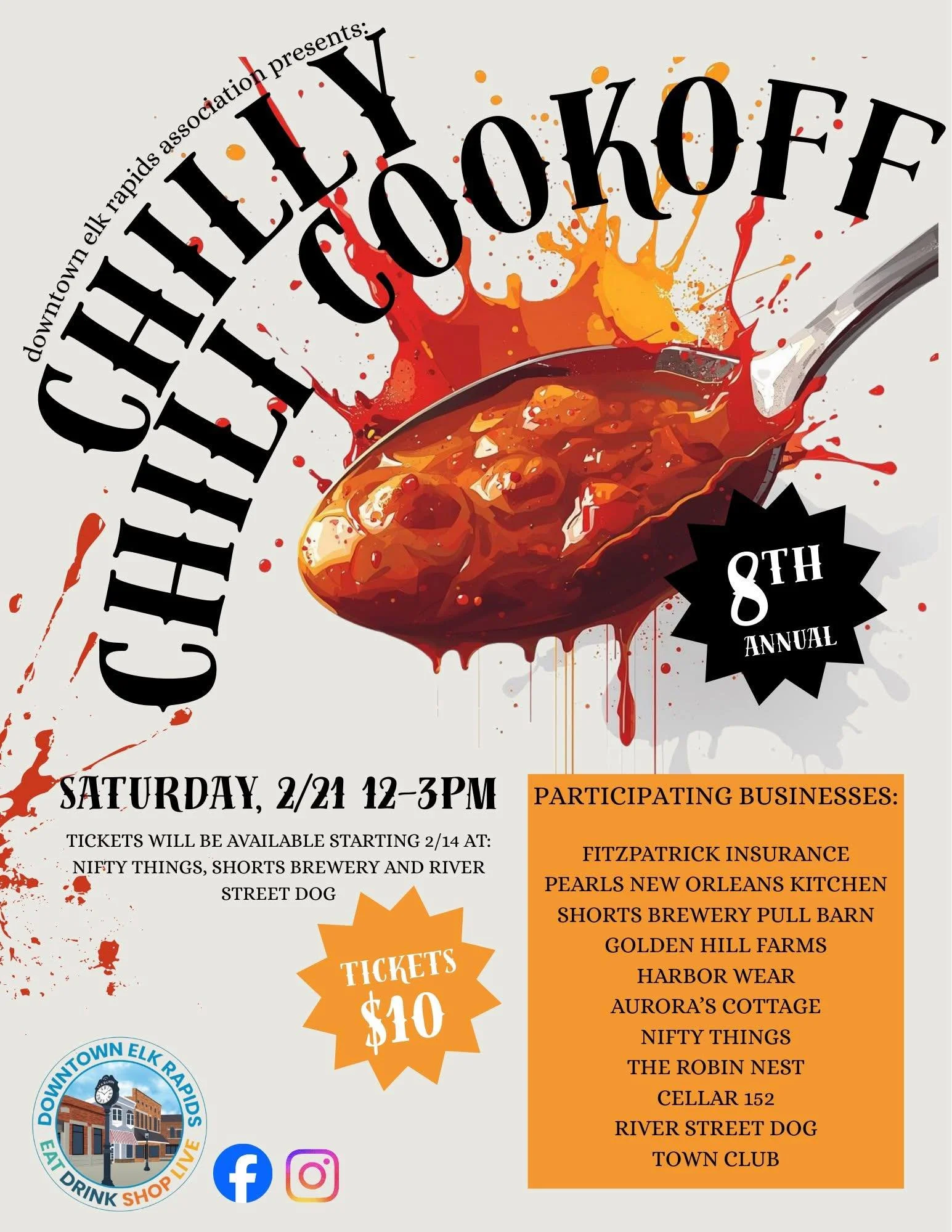 Tomorrow, 12-3! Join us in Elk Rapids, get out of the house for a great time!