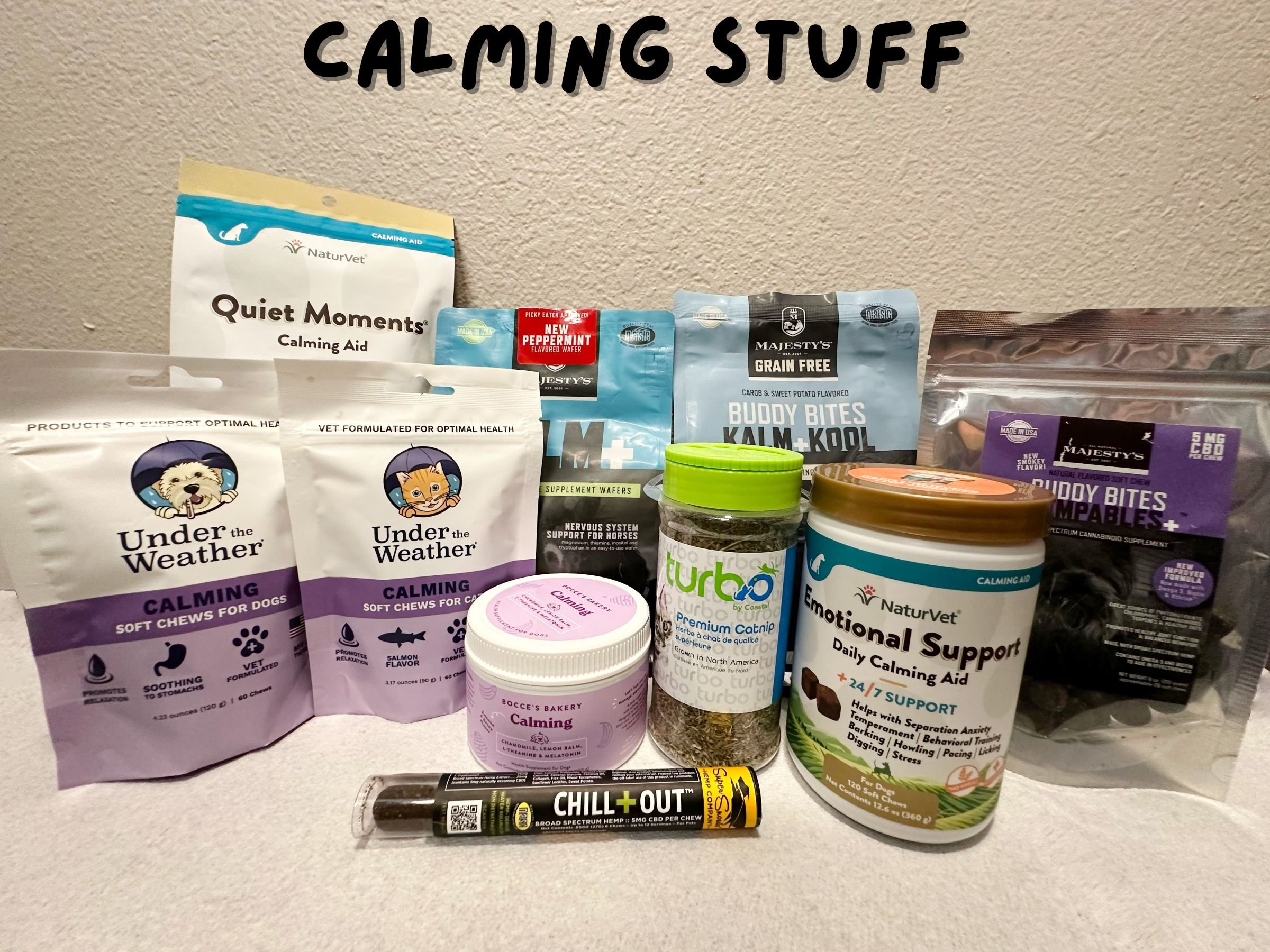 Sometimes, pets can be scared, crazy, or overwhelming, and the best remedy for that are our many calming items for both dogs and cats! We have lots of options, some with CBD, and some without! We even have catnip for the kitties!