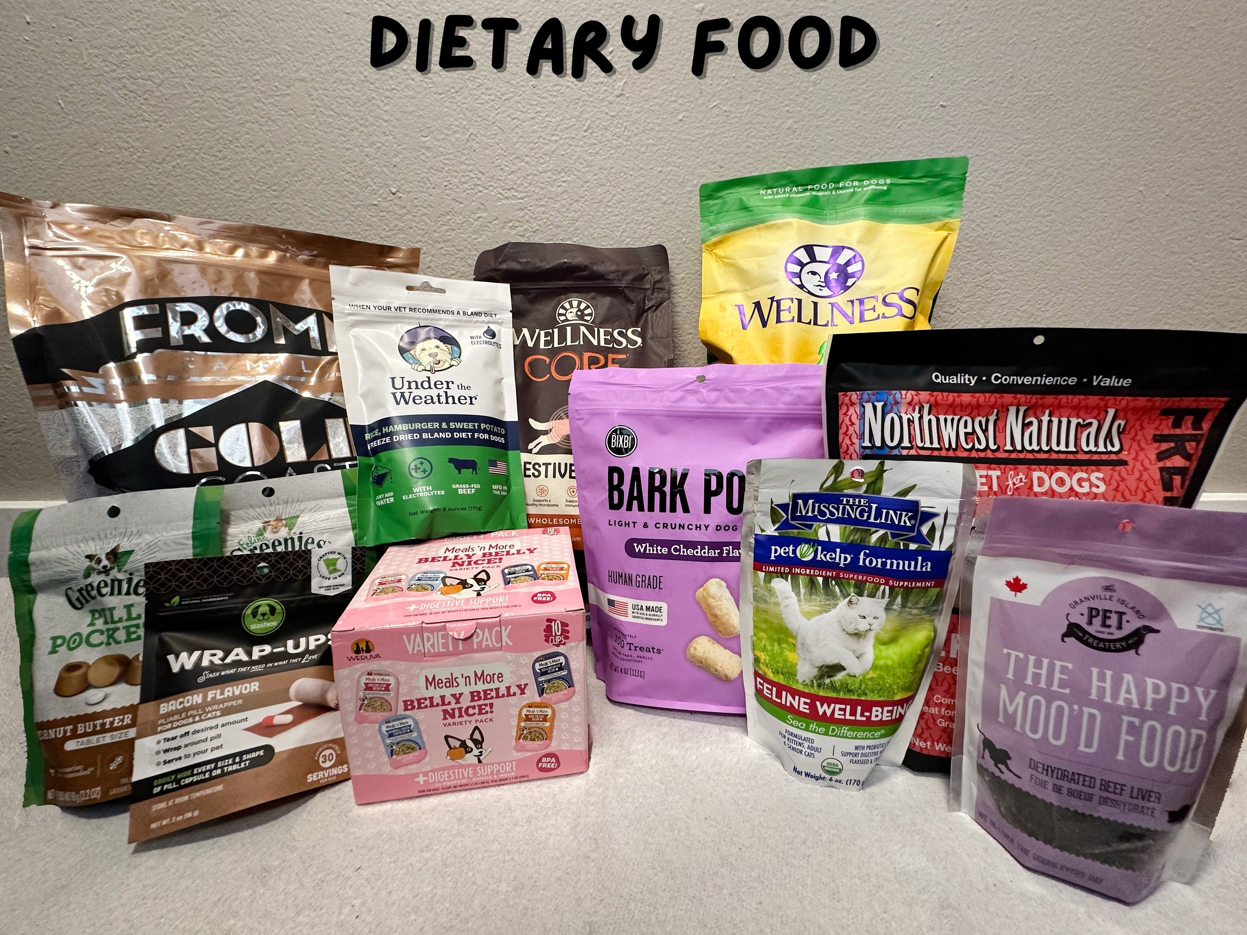 If your dog ate too many treats, our dietary food might be for them! We have many different types of dietary food for our furry friends that love their treats. From treat puffs to dehydrated beef liver, we have many foods perfect for a healthy dog!