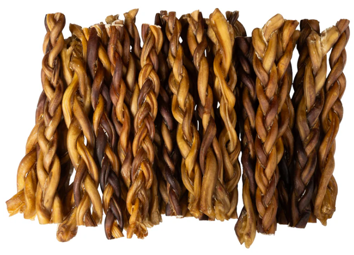 12" Natural Braided Bully Sticks