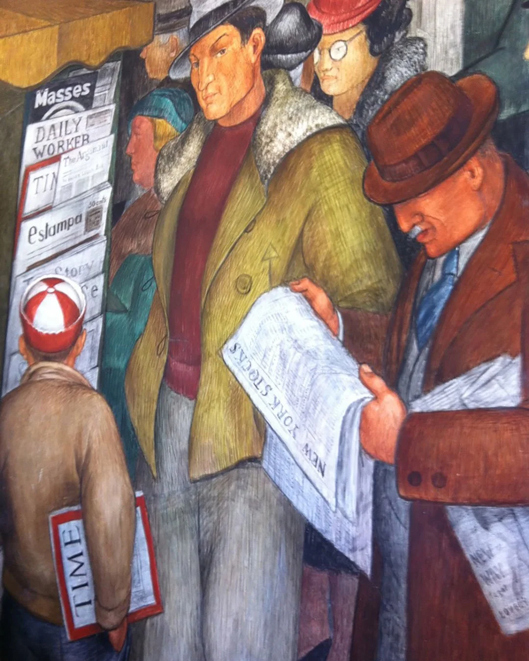 One of the many murals inside Coit Tower