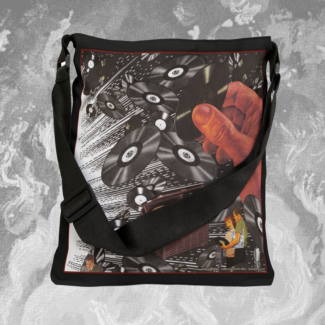 "Vinylmania" Adjustable Tote