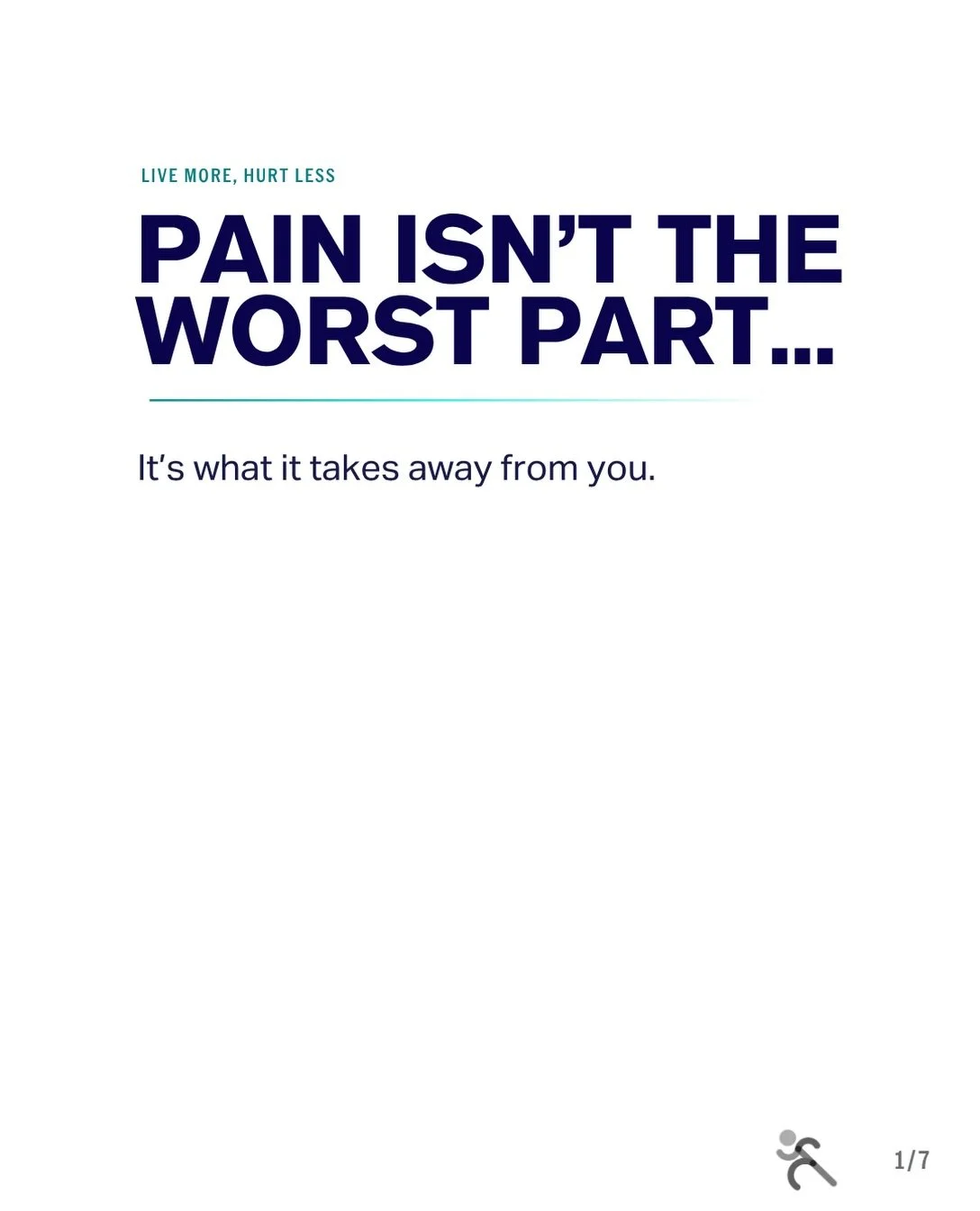 Pain doesn&rsquo;t just hurt. It can slowly take pieces of your life with it.

It&rsquo;s missing the volleyball game, run, hike, or workout.

But it&rsquo;s also missing the people who were there with you.

The teammates you saw every week. The runn