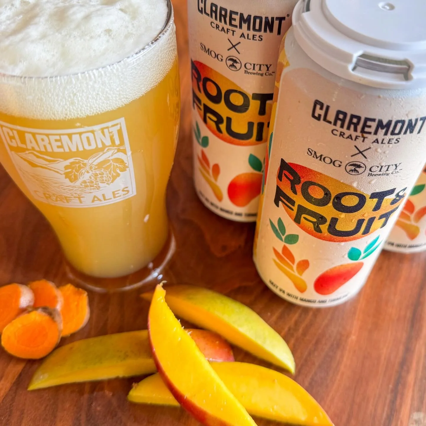 🥭&lsquo;Root &amp; Fruit,&rsquo; our collaboration brew with @smogcitybeer is releasing tomorrow- Friday, November 21st!! 

#claremontcraftales #cca #claremontbeer #rootandfruit #hazyipa #smogcitybrewing