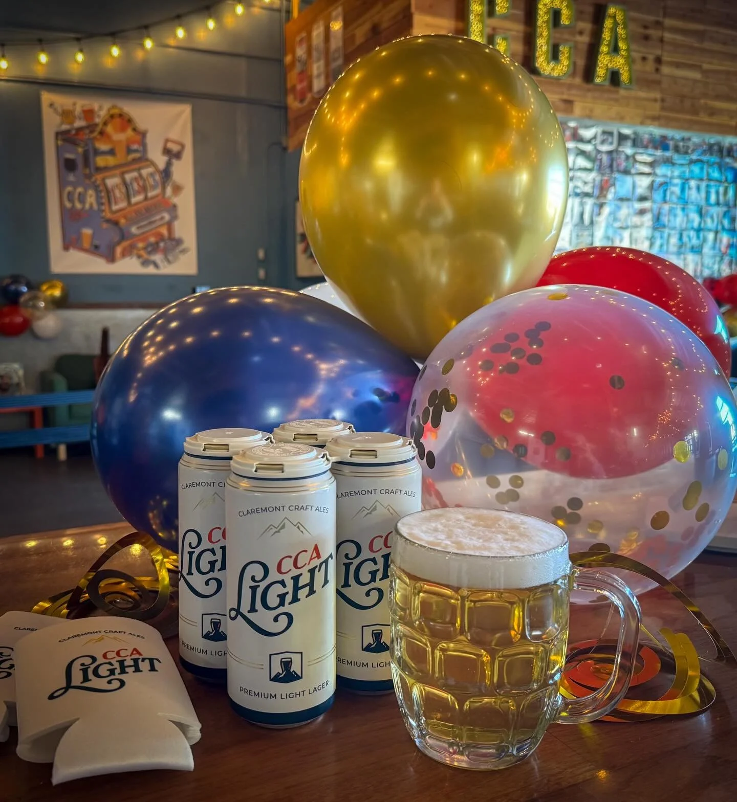 🎉 It&rsquo;s CCA Light Release Celebration day!!

Join us for the release of this crisp &amp; refreshing brew and celebrate all day long with $5 pours of CCA Light. Plus, you&rsquo;ll get a free coozie with every pour of CCA Light- while supplies la