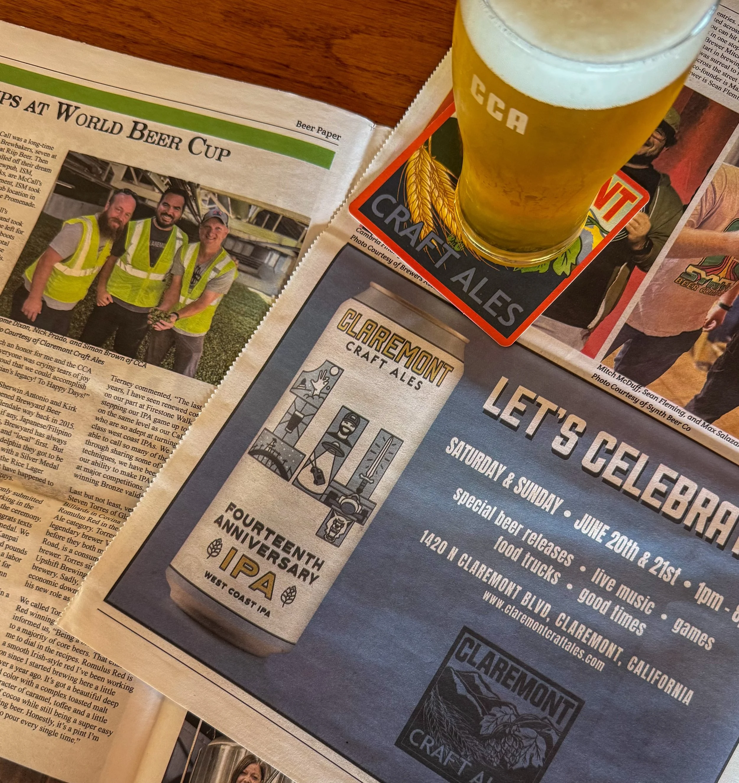 Hey, look at that!!! We made it into @beerpaperla! 🤩😎

We&rsquo;re officially just 3 weeks away from celebrating 14 amazing years of CCA Beer! We can&rsquo;t wait!!