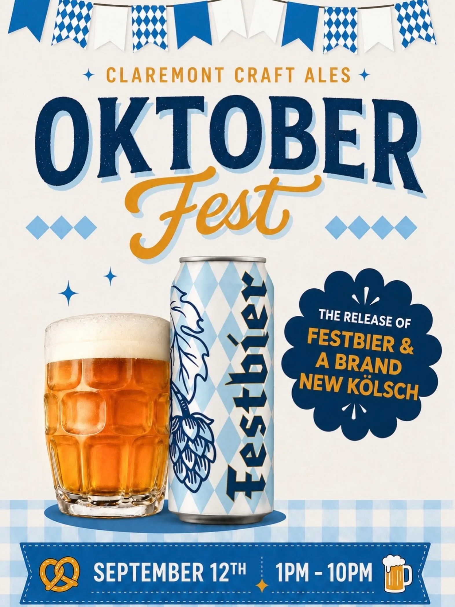 🍻 Oktoberfest is coming to CCA! 🍻

Join us Saturday, September 12th for good beer, good food and a whole lot of fun!

Our Festbier is making its grand return AND we&rsquo;re releasing a brand-new K&ouml;lsch! @theburgergame will be here serving up 