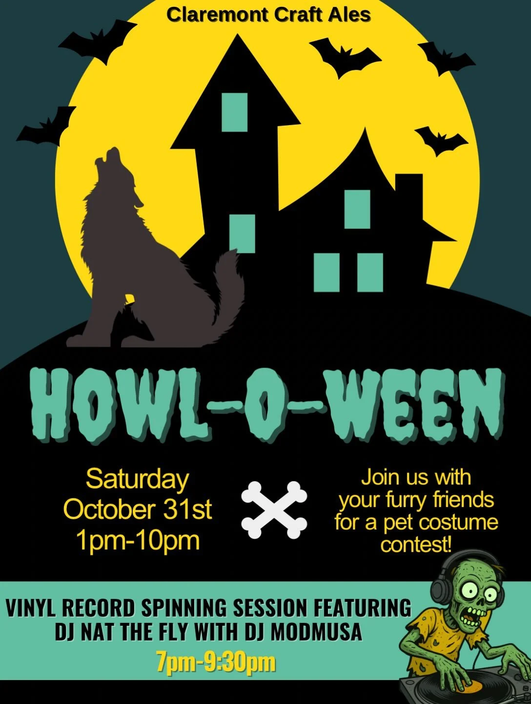 Join us Saturday, October 31st, for a Howl-O-Ween celebration! 👻🍻

We&rsquo;re inviting all our furry, scaly, and even our feathered friends to show off their Halloween looks in our Pet Costume Contest! Whether your pet is cute, creepy, or downrigh