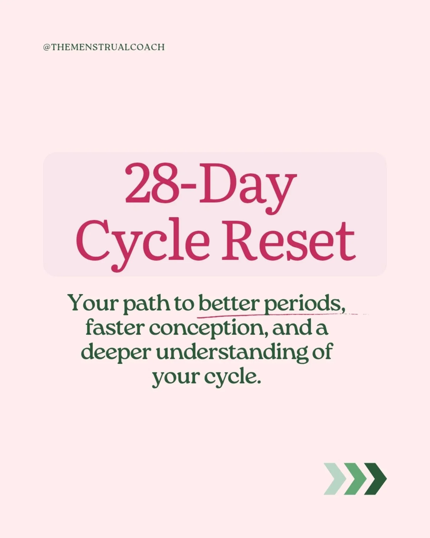The 28-Day Cycle Reset kicks off Wednesday, April 8th, and if you&rsquo;re ready to optimize your hormone function, fix your period symptoms, and feel in control of your cycle, this is for you. 

This isn&rsquo;t just another &ldquo;cleanse&rdquo; or