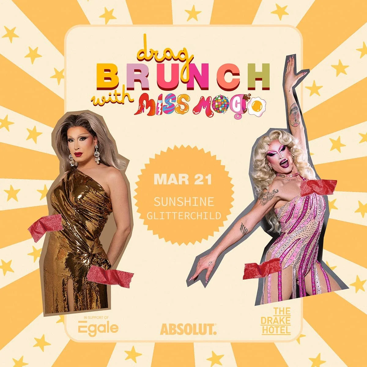 MAR 21: Drag Brunch w/ Miss Moço &amp; Sunshine Glitterchild