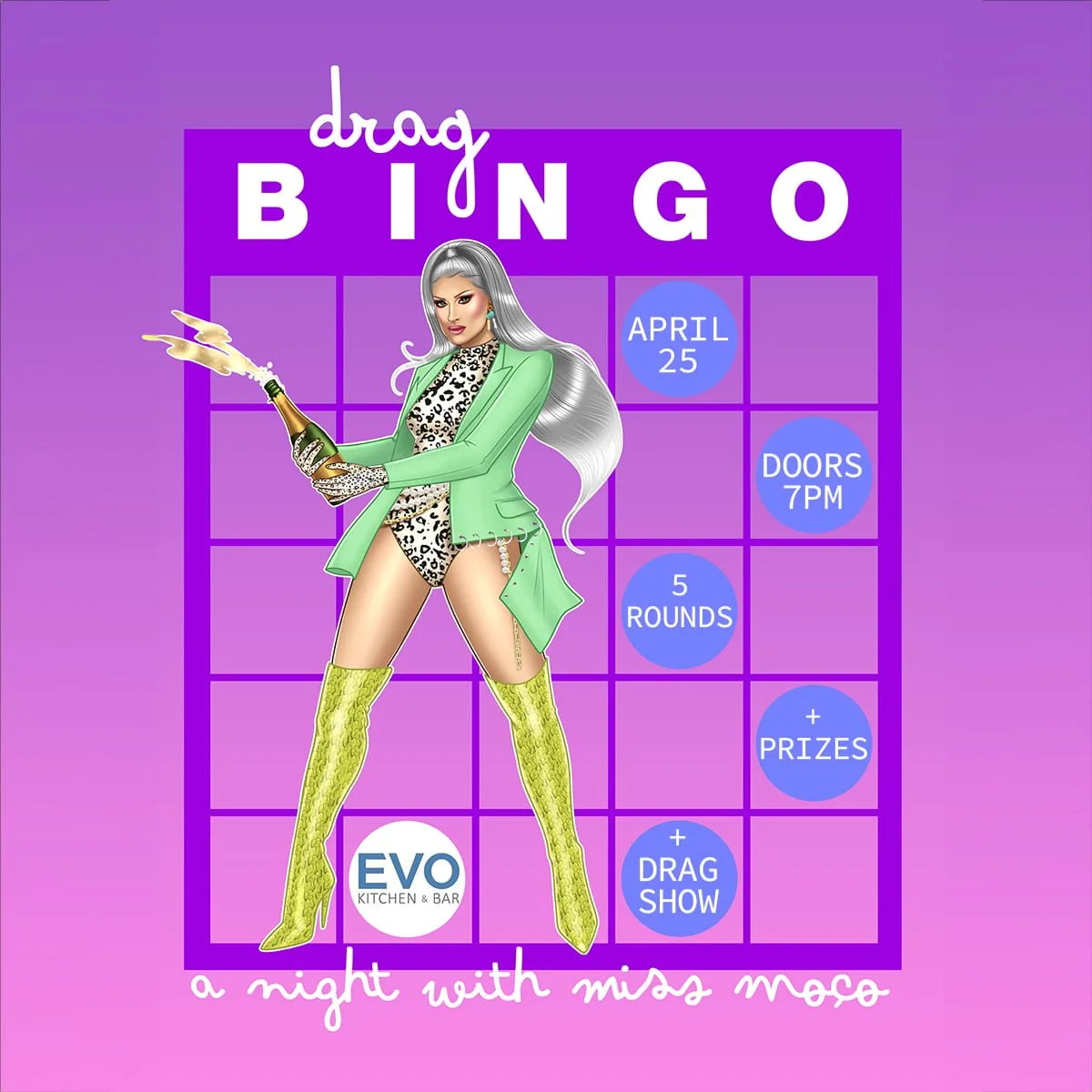 APR 25: Drag Bingo at EVO in Cambridge