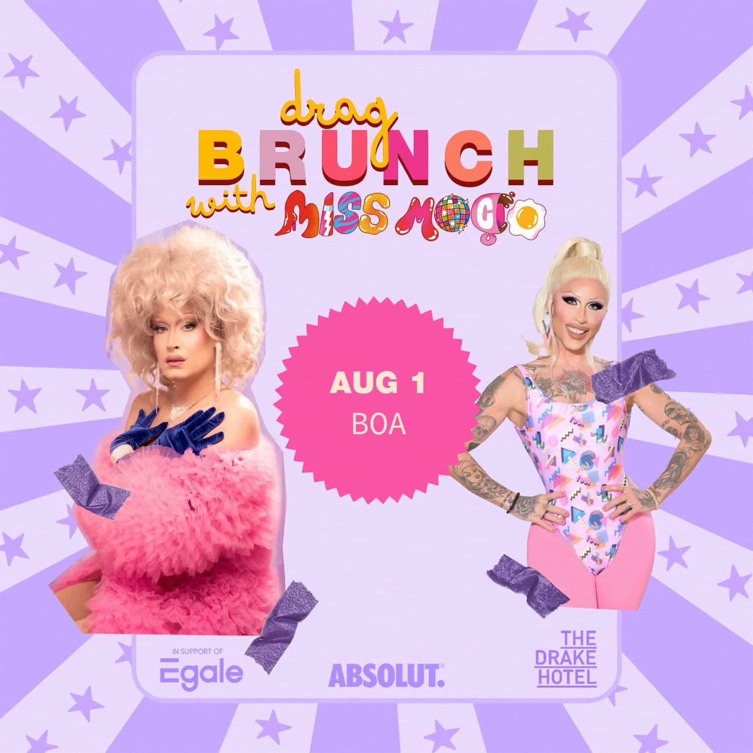 AUG 1: Drag Brunch w/ Miss Moço &amp; Boa