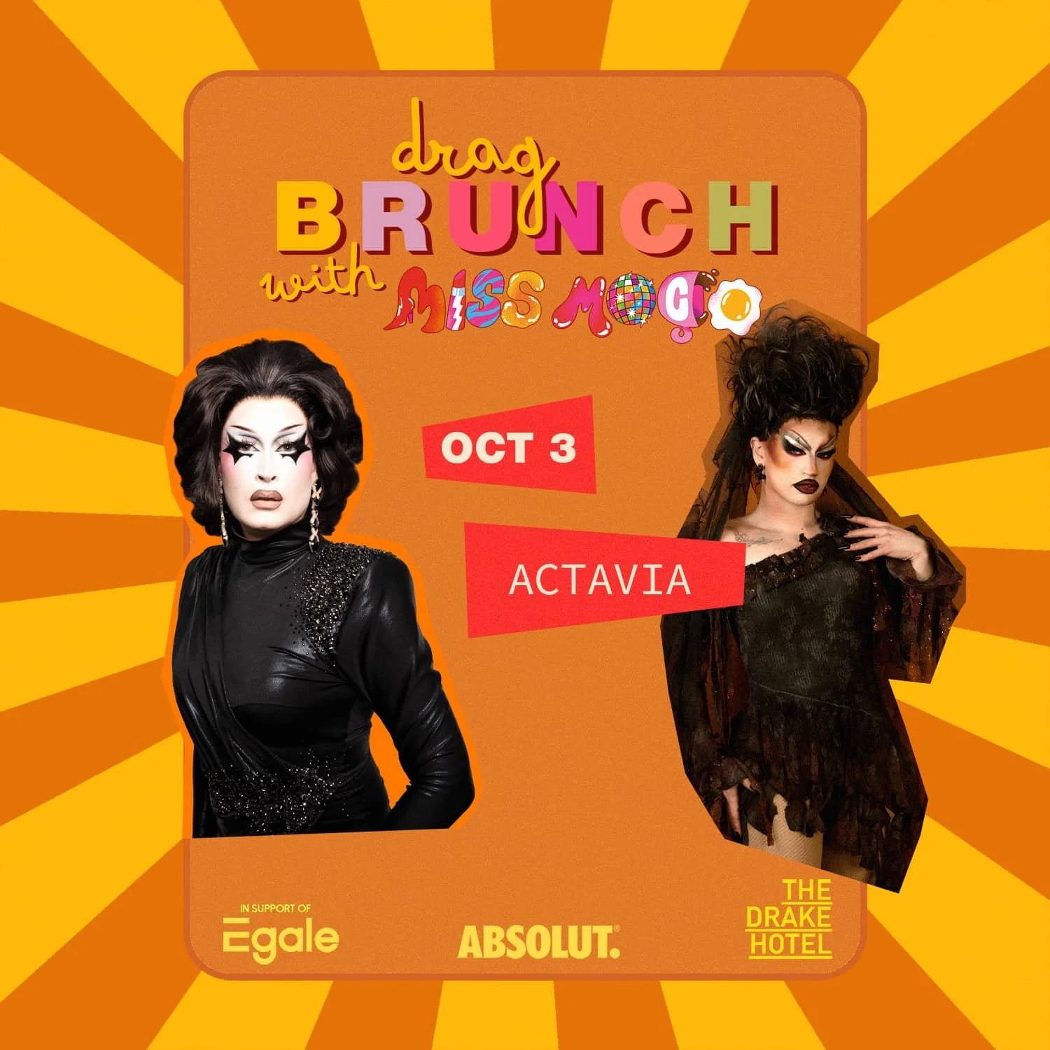 OCT 3: Drag Brunch w/ Miss Moço &amp; Actavia