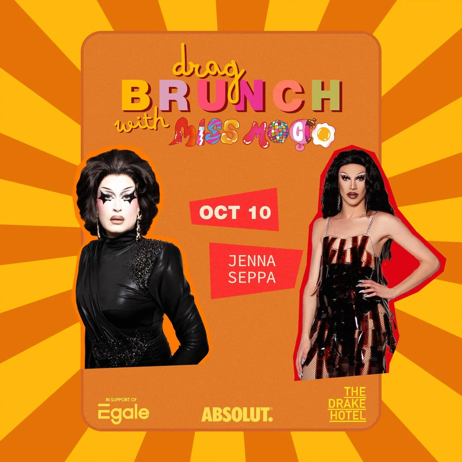 OCT 10: Drag Brunch w/ Miss Moço &amp; Jenna Seppa
