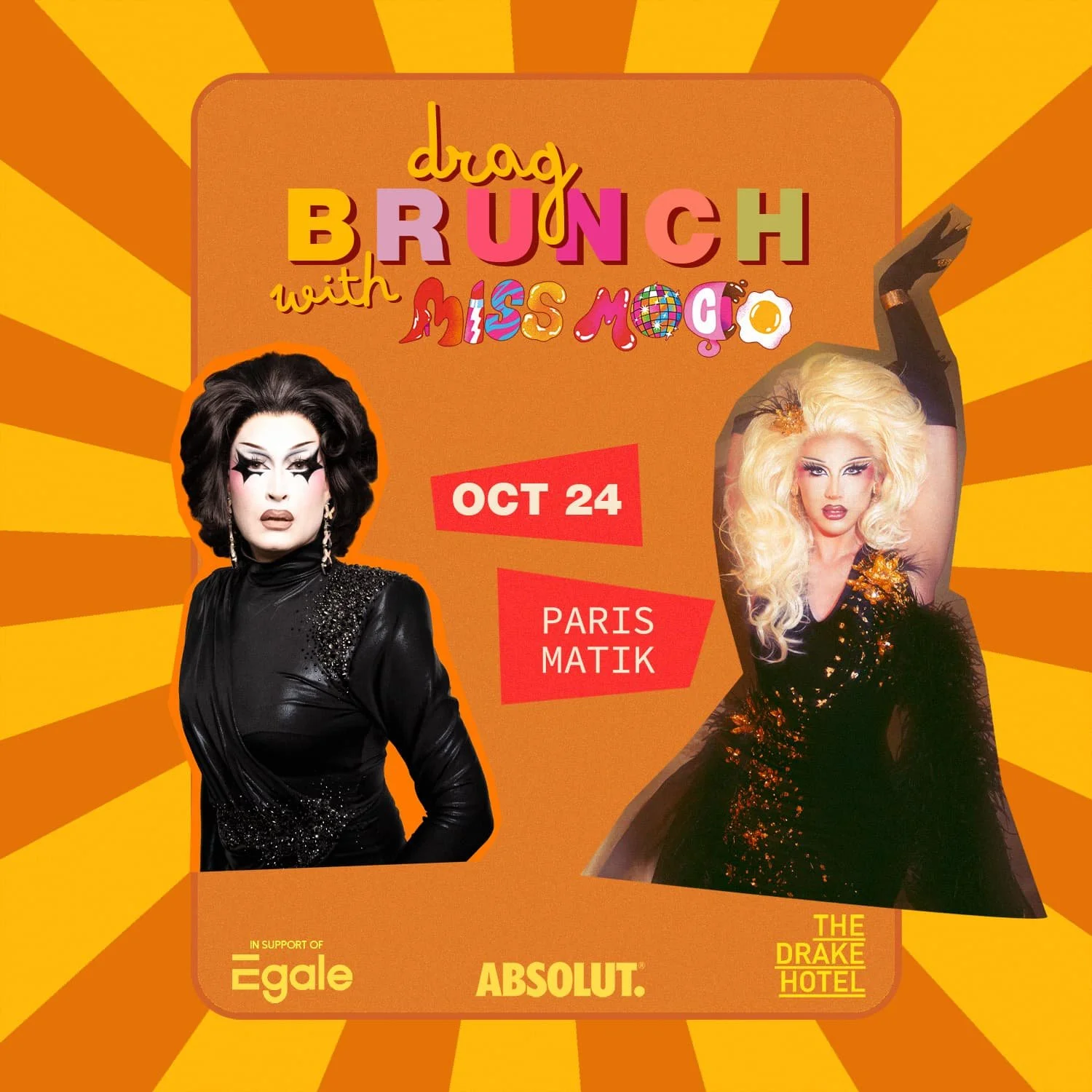 OCT 24: Drag Brunch w/ Miss Moço &amp; Paris Matik
