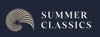 Summer Classics logo with stylized spiral design.