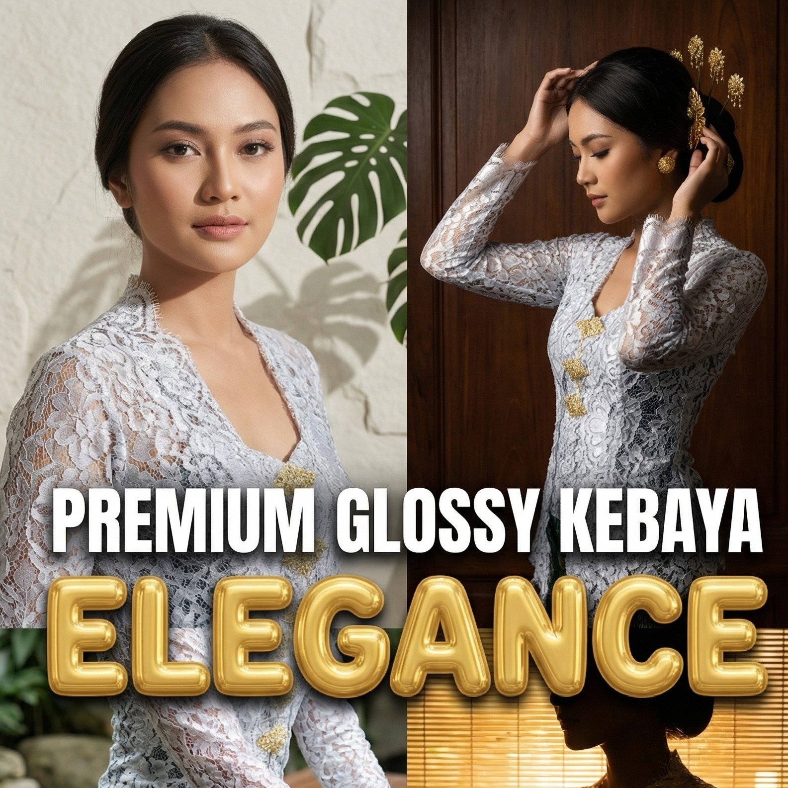 💥NEW  PREMIUM GLOSSY KEBAYA SEMI METALLIC KEBAYA BALI KEBAYA