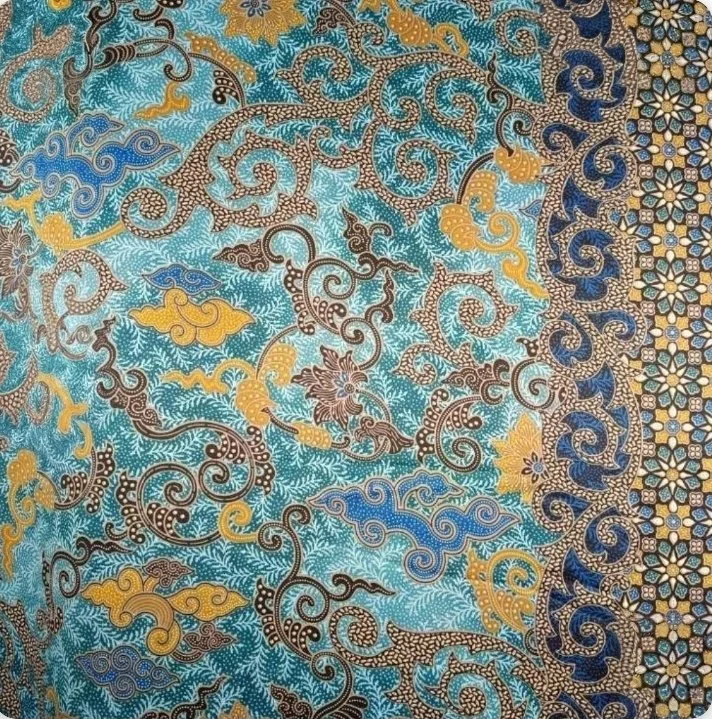💥NEW. 10% OFF  Premium Silk Kain Batik - Floral Yellow or Blue Cloud