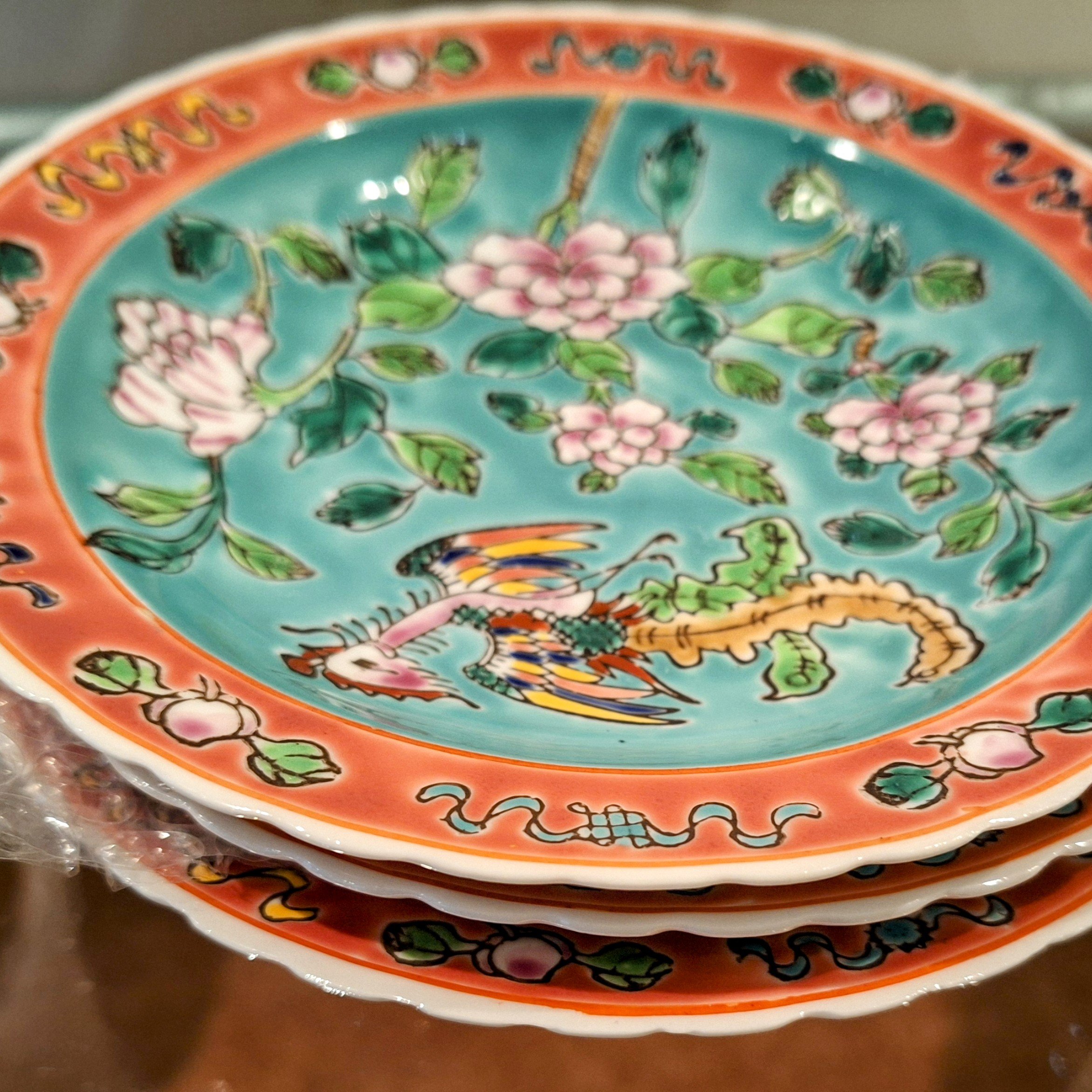 Small round nonya plate
