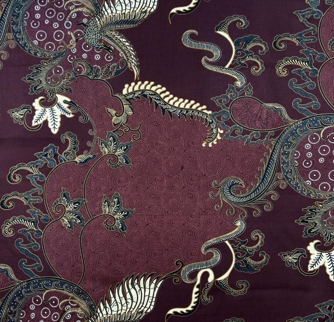 💥PRE-ORDER.  Luxurious Kain Batik Cotton - Birds in Red
