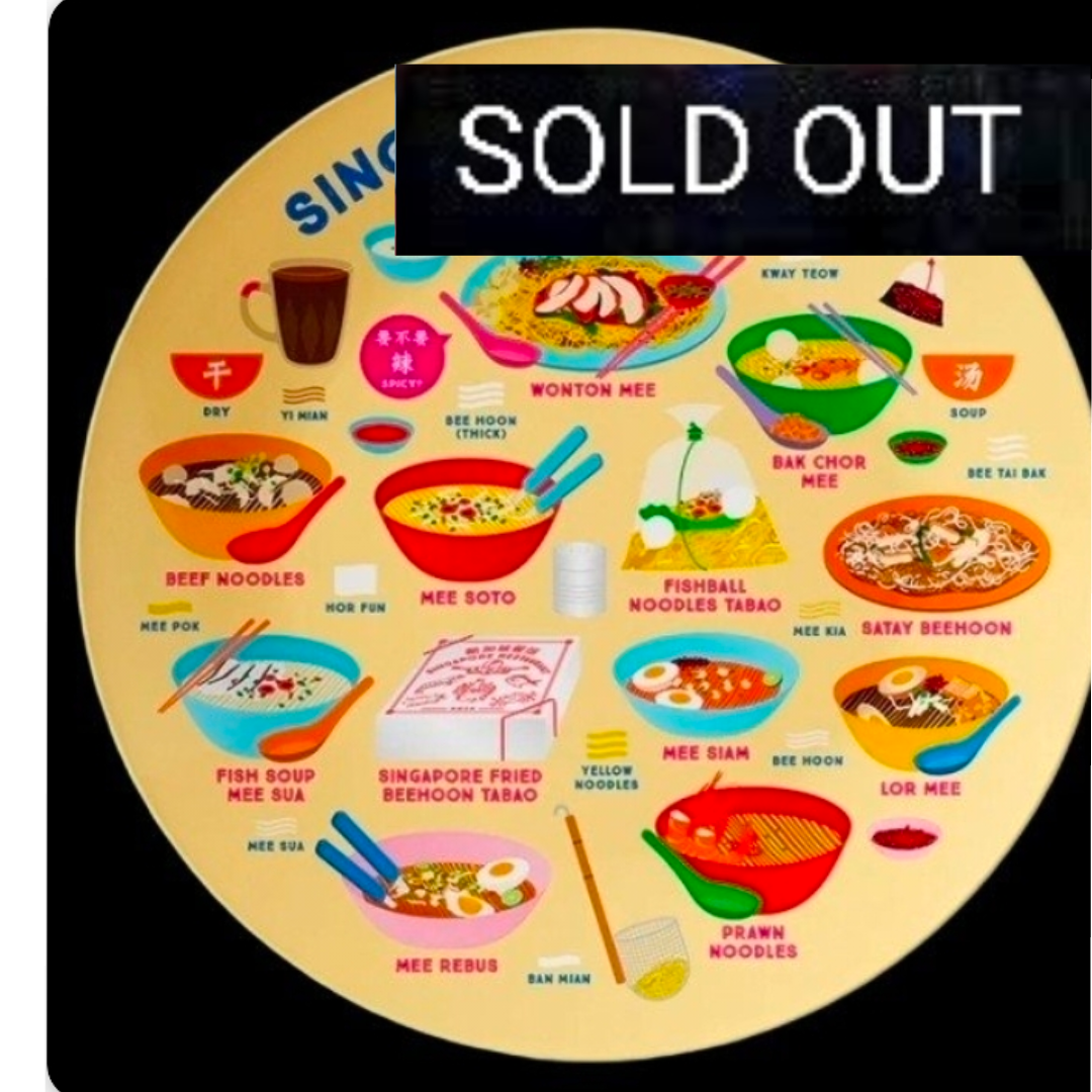 Singapore and Mee - 10 inch Melamine Plate