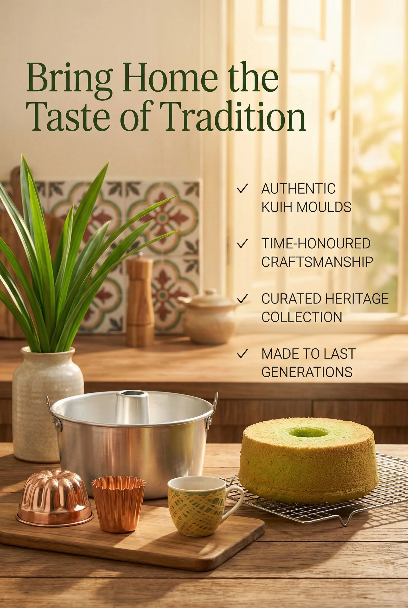 Pandan Cake Tin (New Stock)