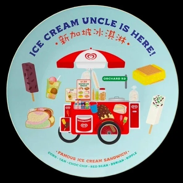 Ice Cream Uncle is Here - 8 inch Melamine Plate