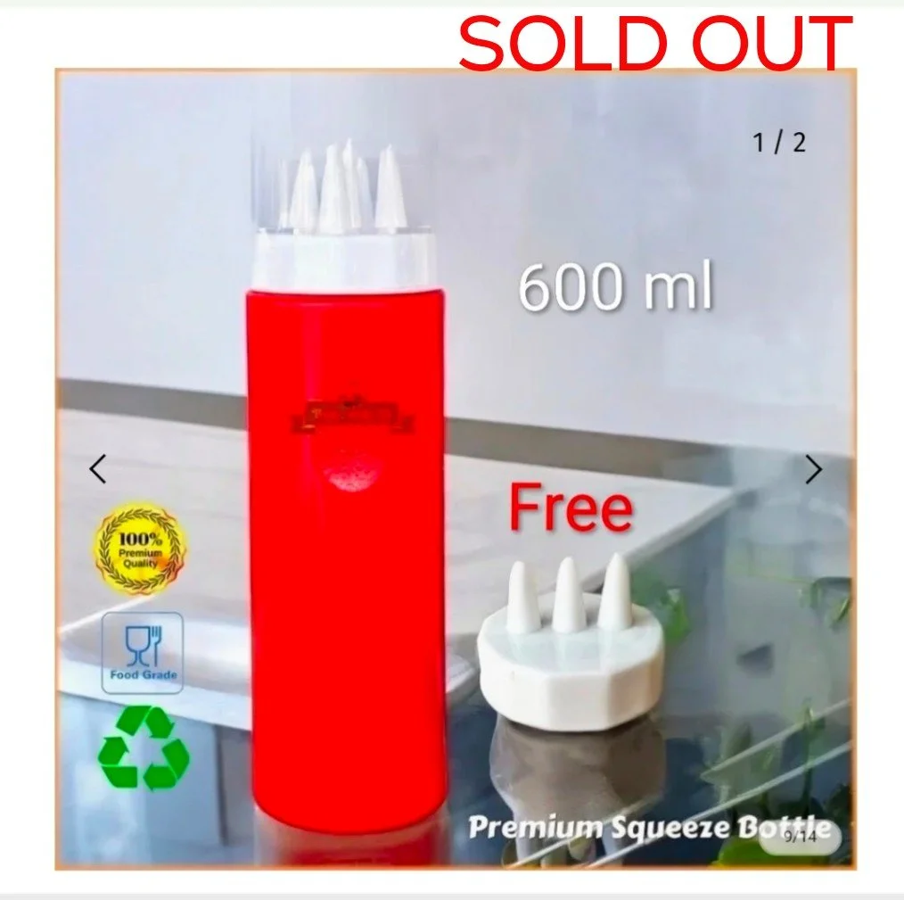 Roti Jala Bottle - 5 holes with a free 3 hole cap (New Stock)