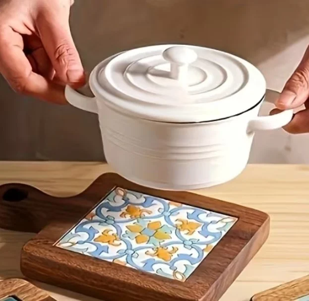 Heat Insulation Ceramic and Wood Pot Mat 💥NEW