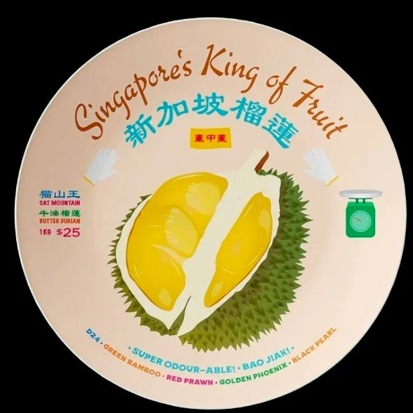 Singapore's King of Fruit - 8 inch Melamine Plate