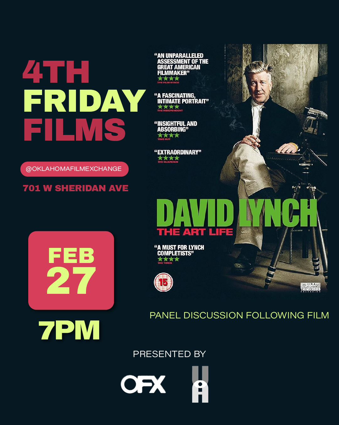 4th Friday Films: The Art Life with David Lynch