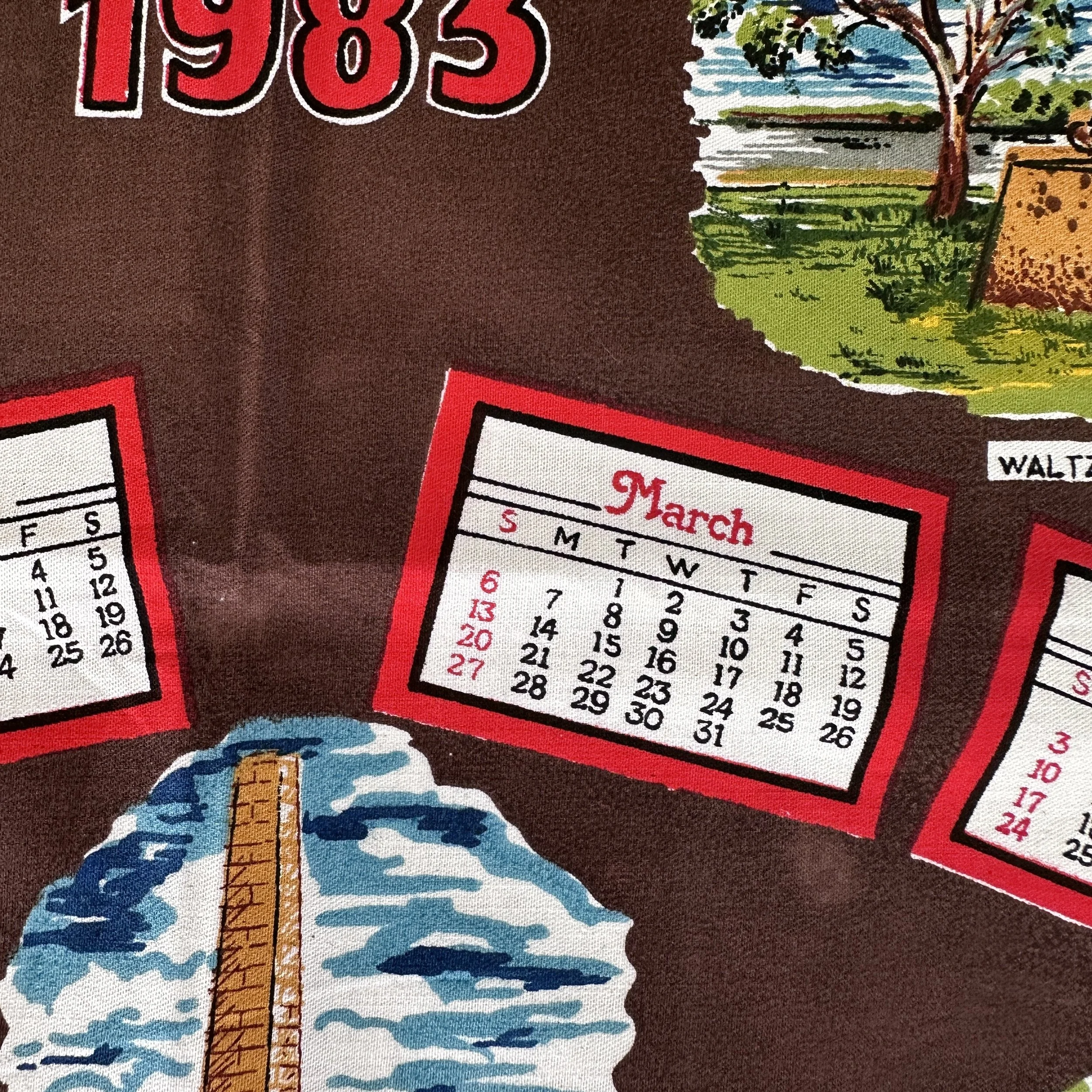 Vintage Australian Souvenir Tea Towel 1983