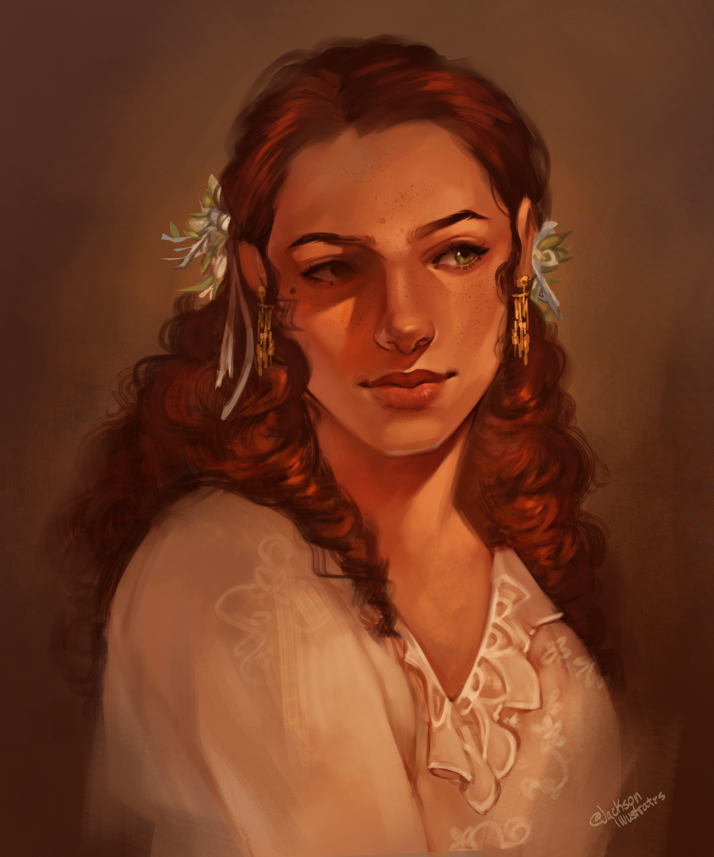 Aurora Rose Commission Portrait WIP.png