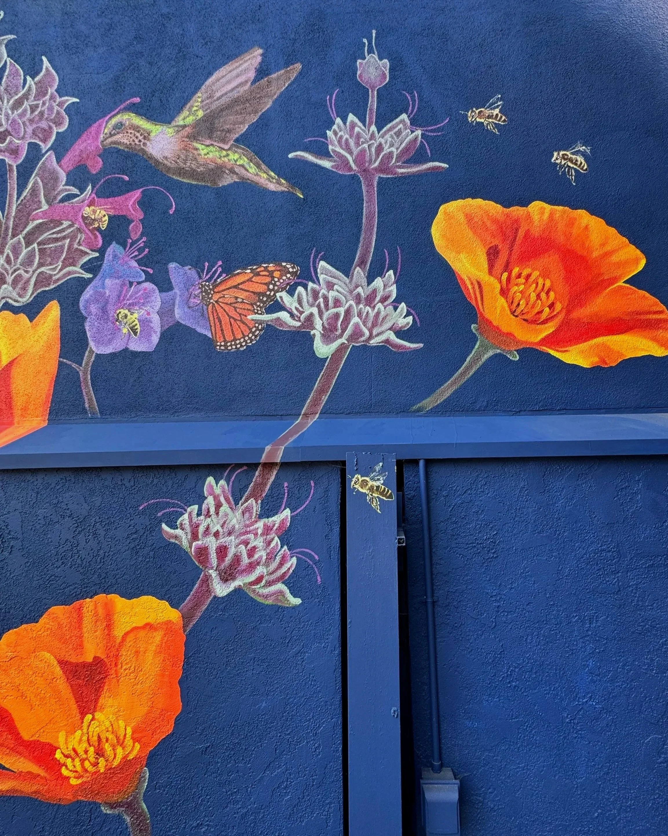Hope Grows Wild, mural by Orielle Anais located in Santa Barbara, CA