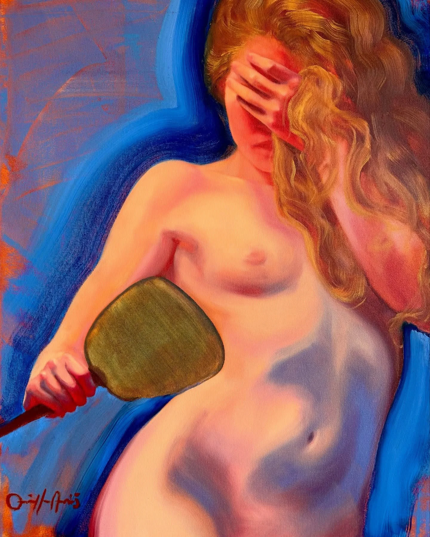 &ldquo;Medousa&rdquo; 22x28&rdquo; oil on canvas. Currently in studio.