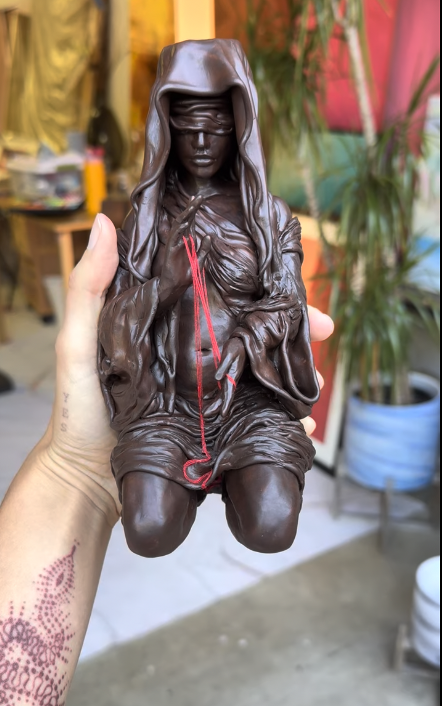 Second tiny work, sold for $1200 to a friend. 