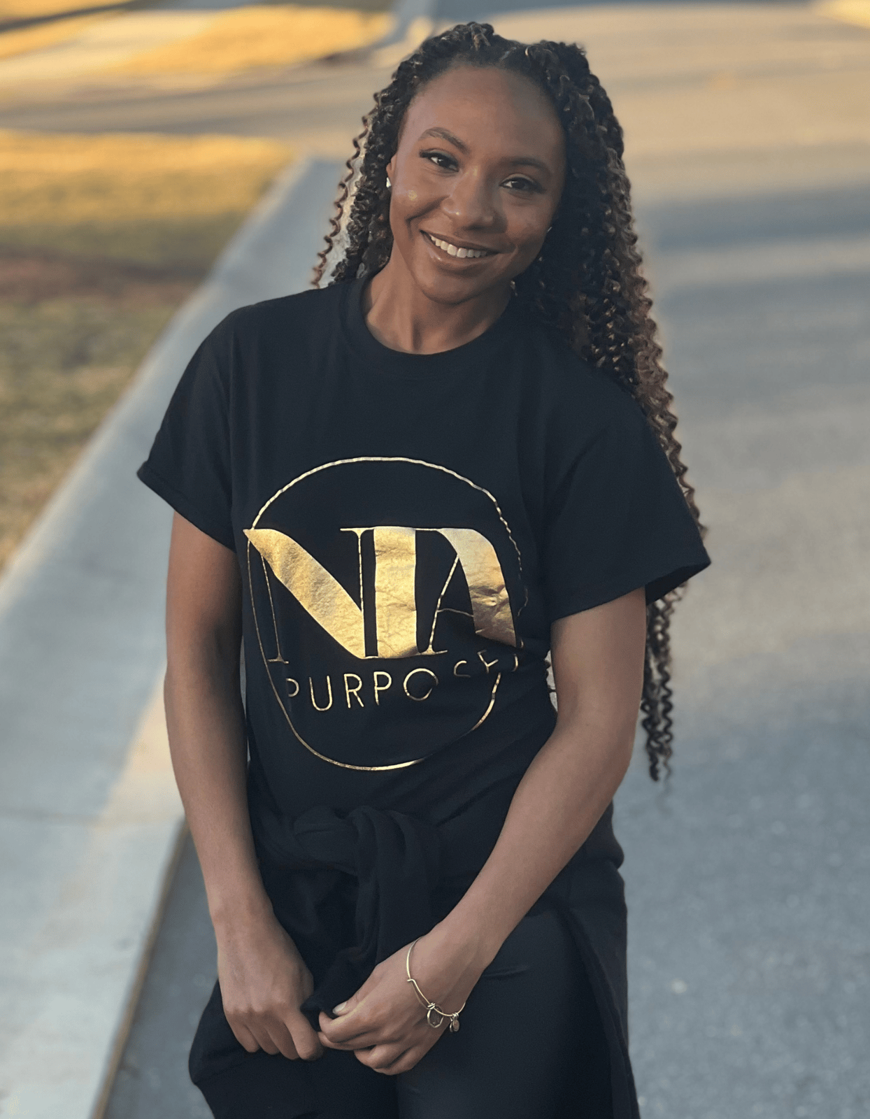 Nia Purpose Golden Crew Neck Tee