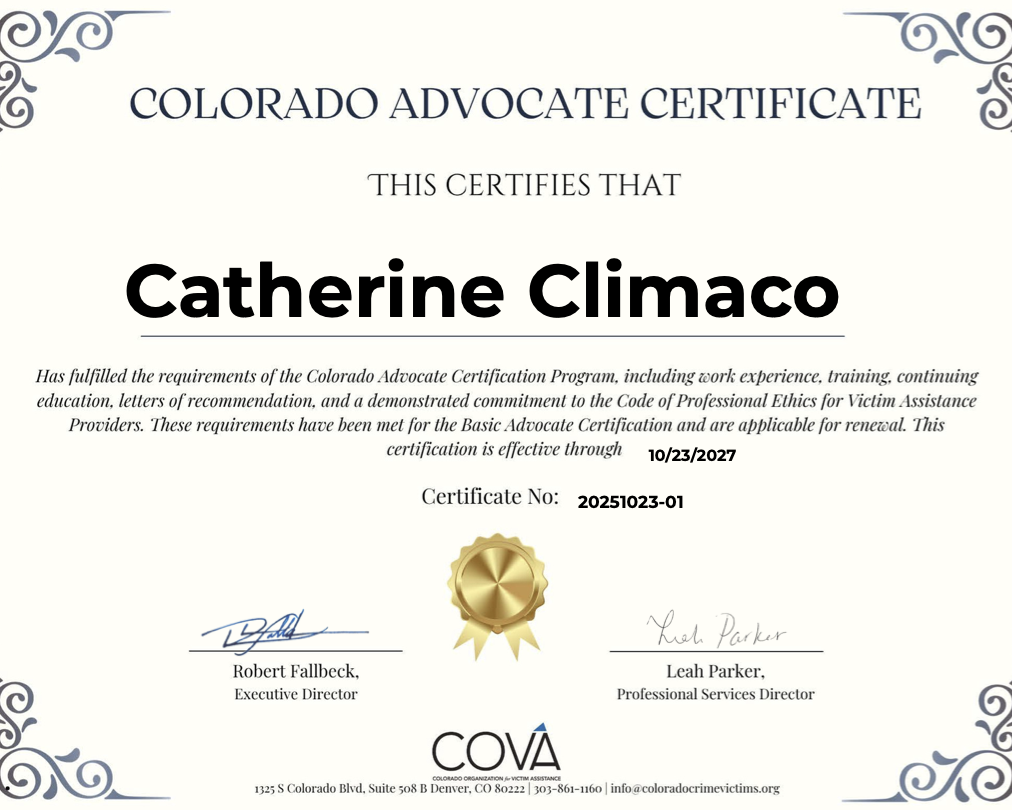 Cat Climaco - Victim's Advocate