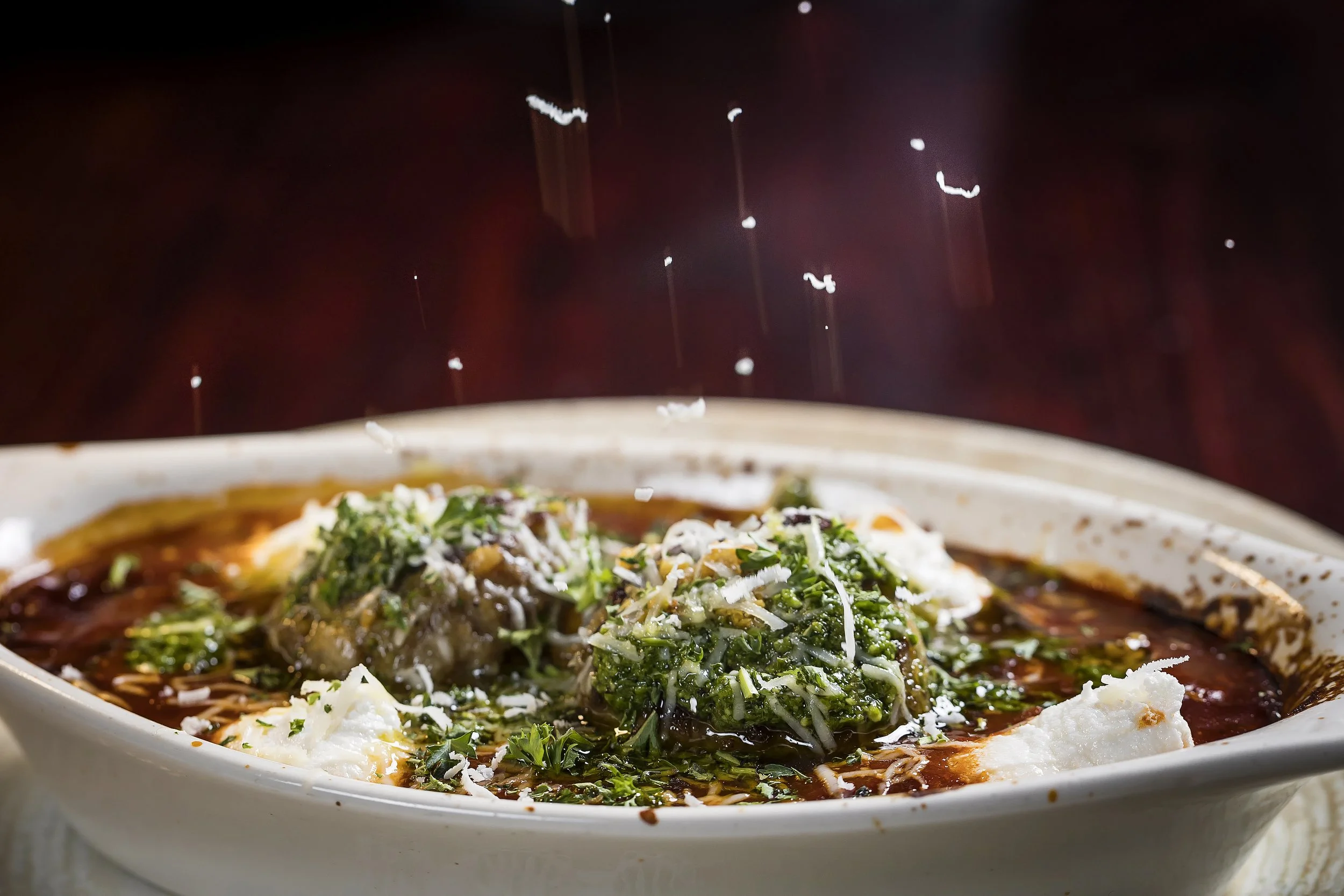 Polpette Meatballs - The Queen Bean Bistro Dinner