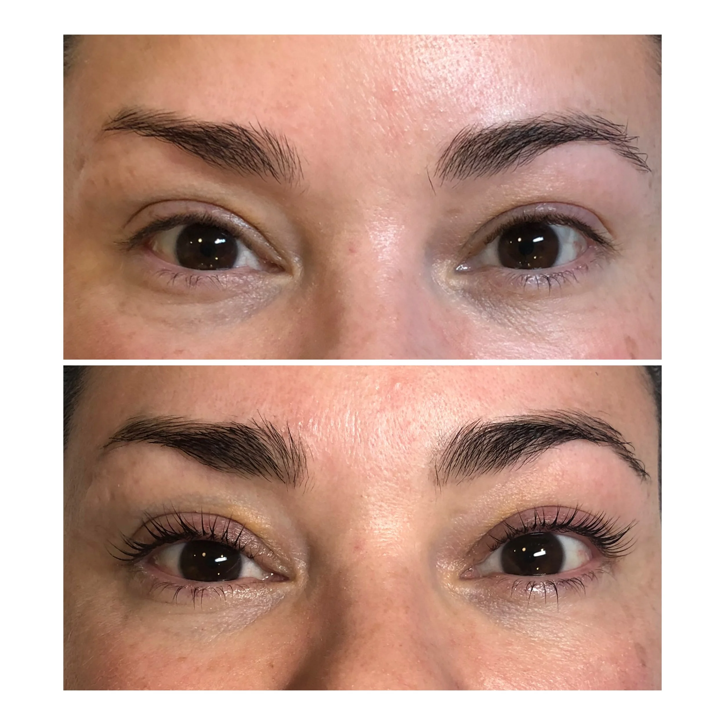 lash lift and tint before and after