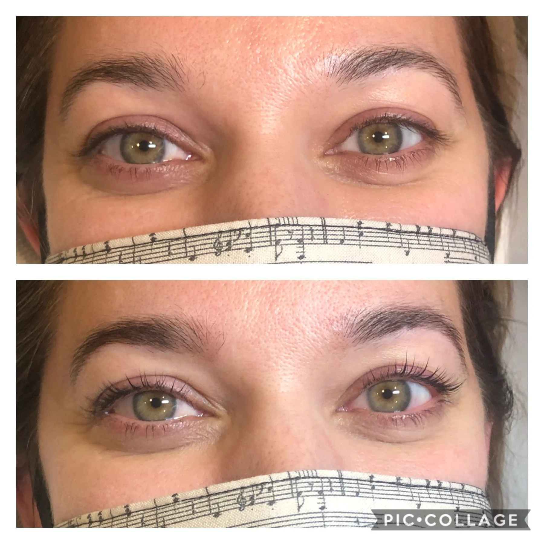 lash lift and tint before and after