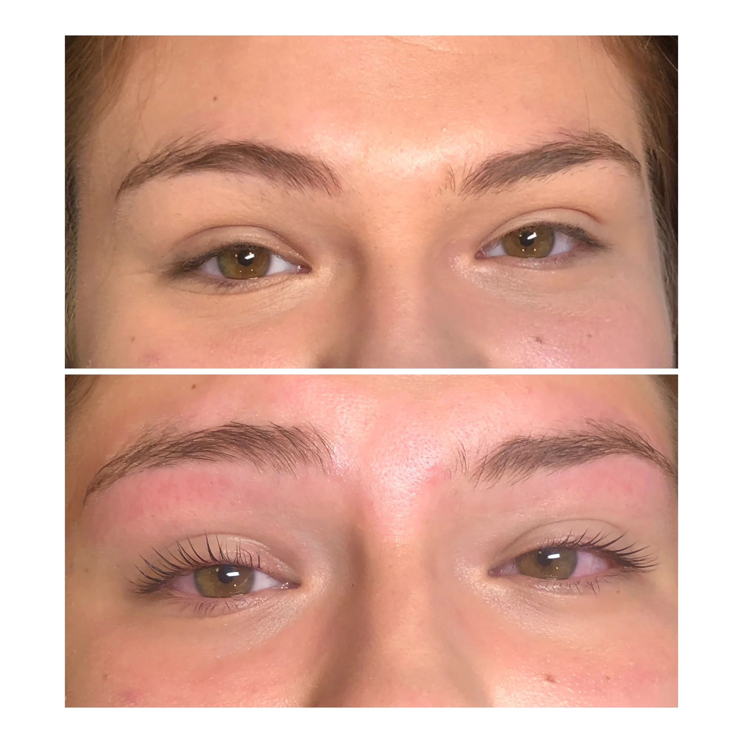 lash lift and tint before and after
